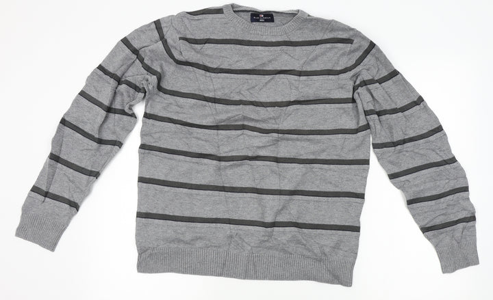 Blue Harbour Mens Gold Striped  Pullover Jumper Size M