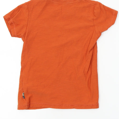 maalan Boys Orange Fair Isle  Basic T-Shirt Size 4-5 Years  - Animal, Zoo, Safari