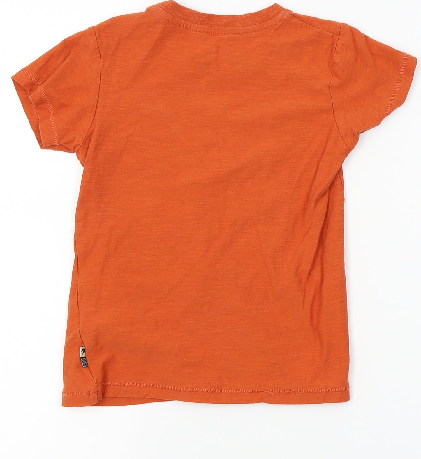 maalan Boys Orange Fair Isle  Basic T-Shirt Size 4-5 Years  - Animal, Zoo, Safari