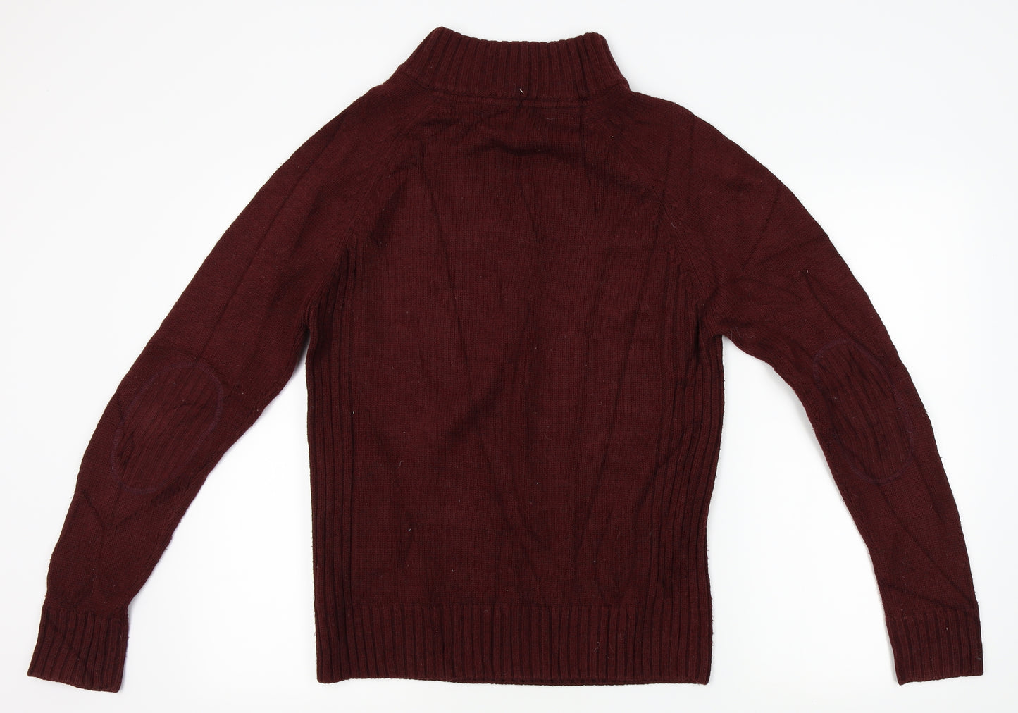 NEXT Mens Red  Knit Henley Jumper Size S