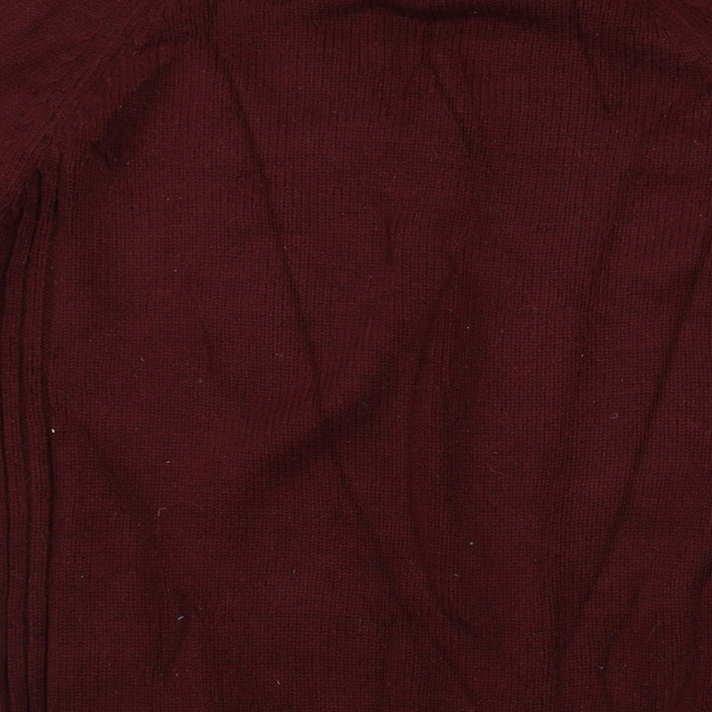 NEXT Mens Red  Knit Henley Jumper Size S