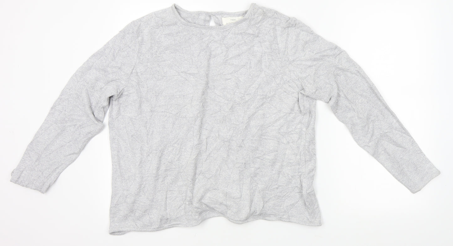 NEXT Womens Grey   Basic T-Shirt Size L  - backless