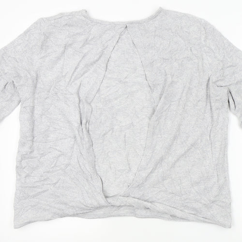 NEXT Womens Grey   Basic T-Shirt Size L  - backless