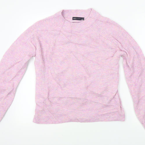 m&s Womens Pink  Knit Pullover Jumper Size S