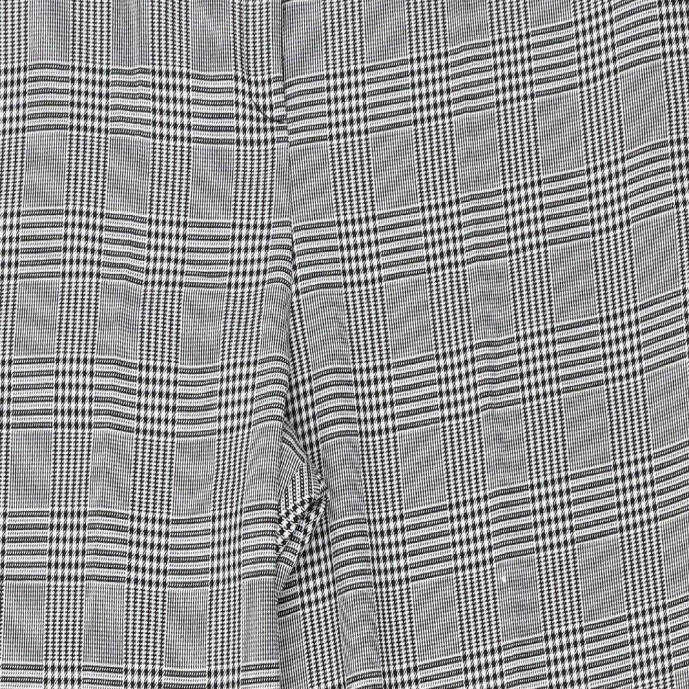 Dorothy Perkins Womens Grey Plaid  Chino Trousers Size 22 L31 in