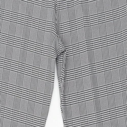 Dorothy Perkins Womens Grey Plaid  Chino Trousers Size 22 L31 in