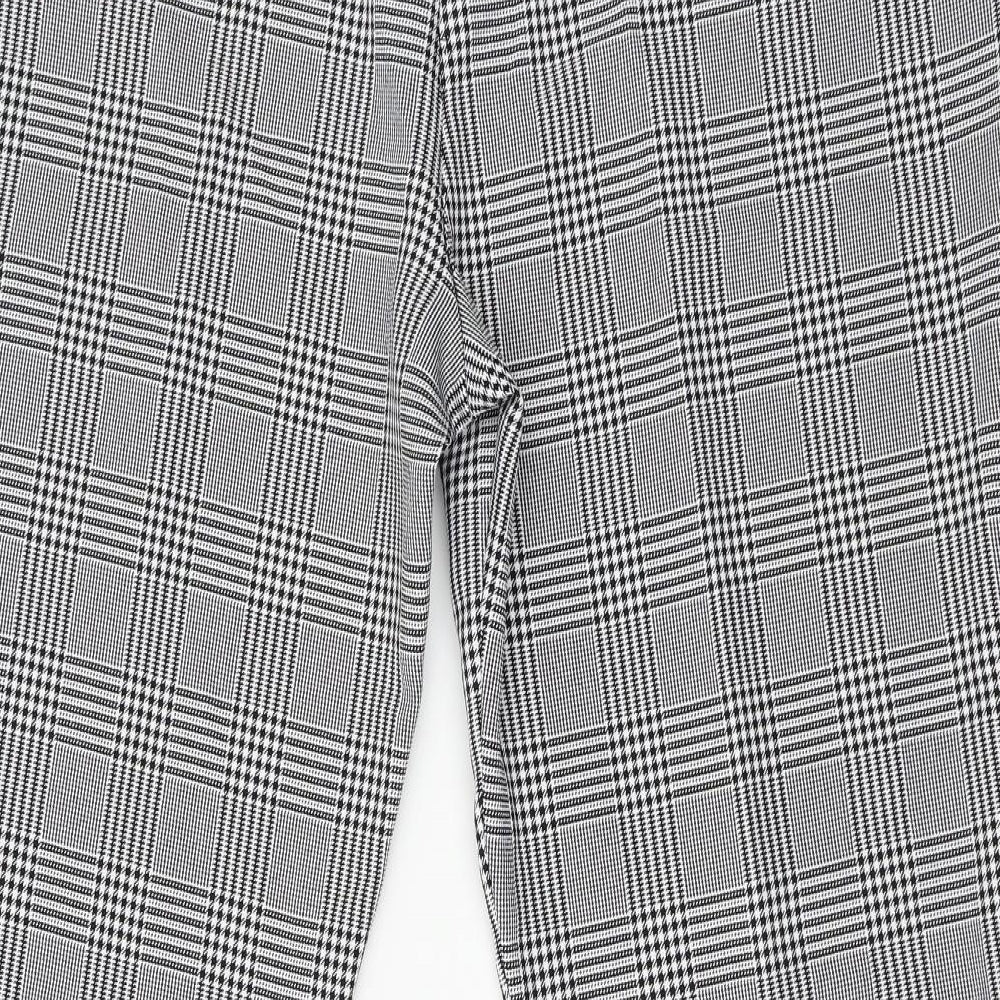 Dorothy Perkins Womens Grey Plaid  Chino Trousers Size 22 L31 in