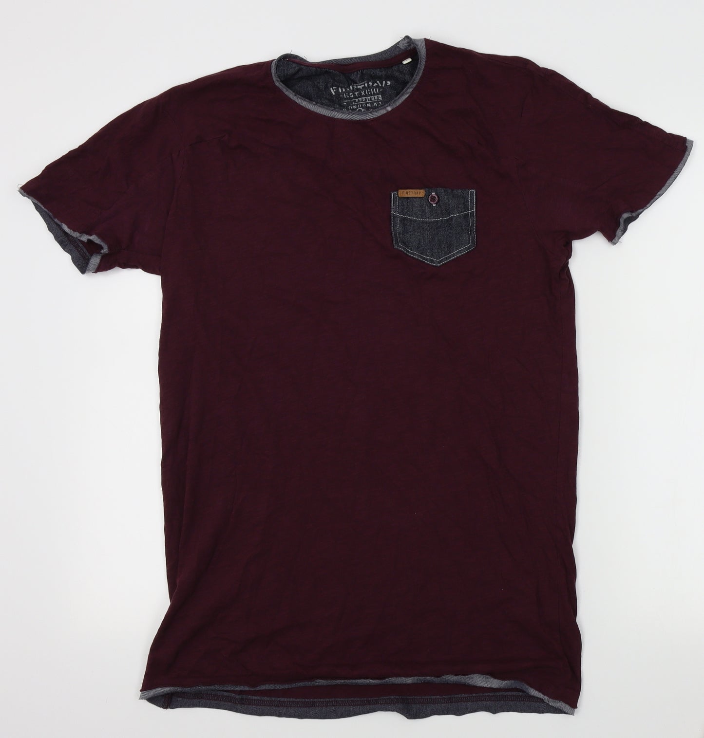 Firetrap Mens Red    T-Shirt Size L