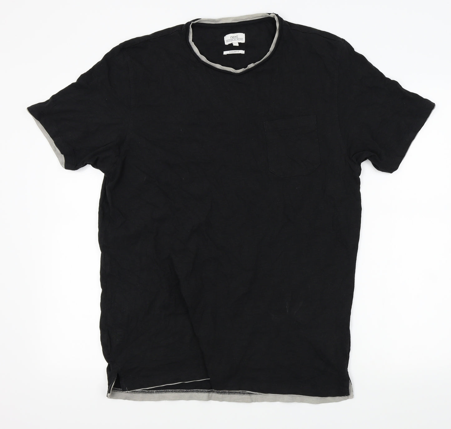 NEXT Mens Black    T-Shirt Size L