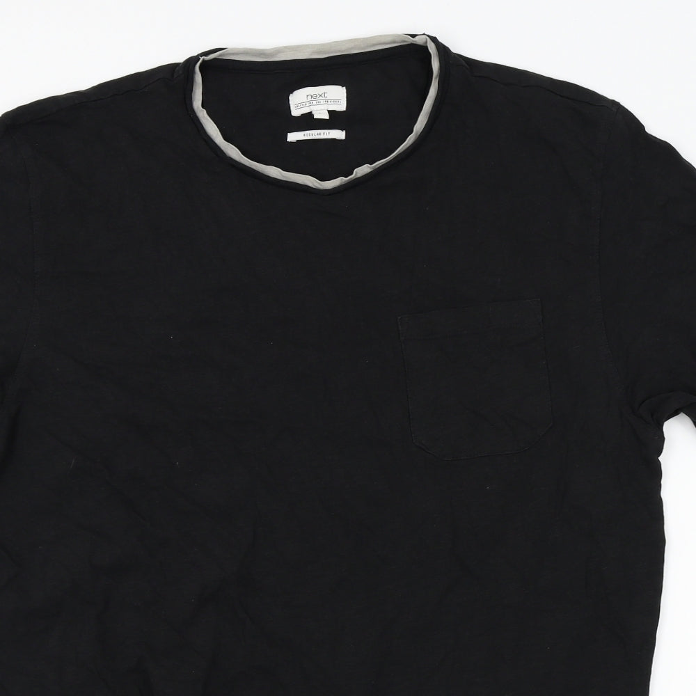 NEXT Mens Black    T-Shirt Size L