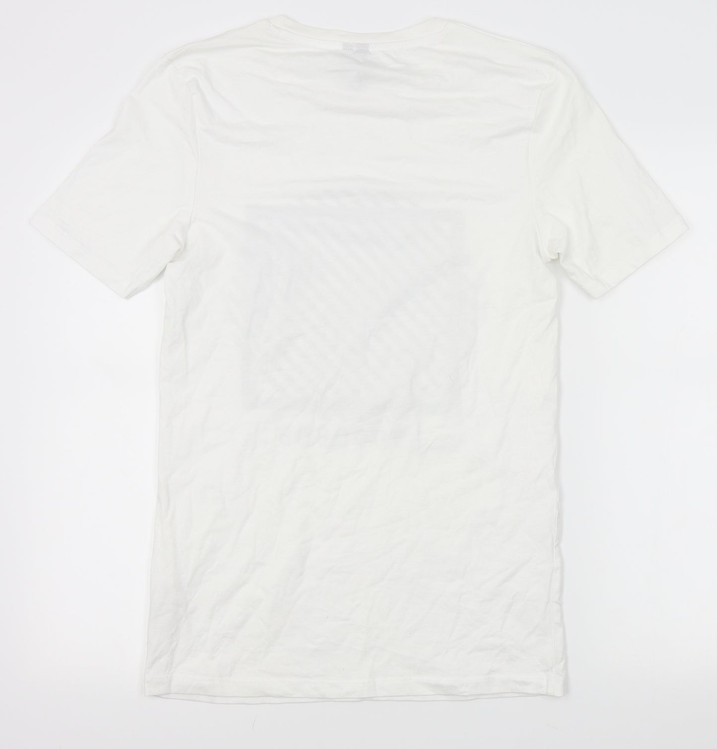 ASOS Mens White Geometric   T-Shirt Size L