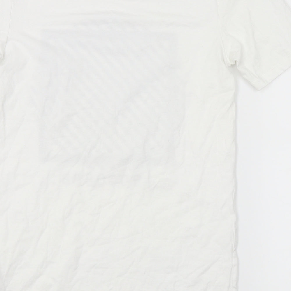 ASOS Mens White Geometric   T-Shirt Size L