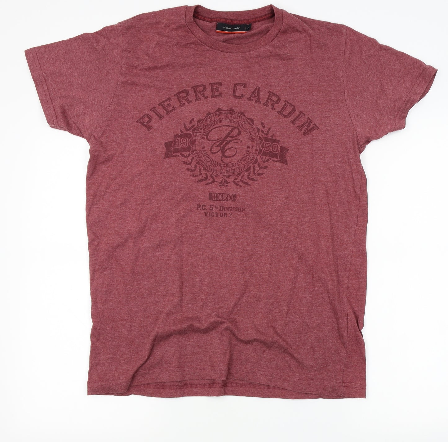 Pierre Cardin Mens Red    T-Shirt Size L