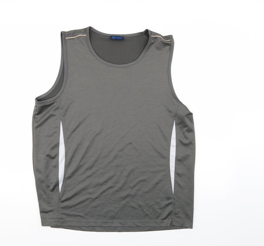 Front view of Movement Session men’s grey basic t-shirt