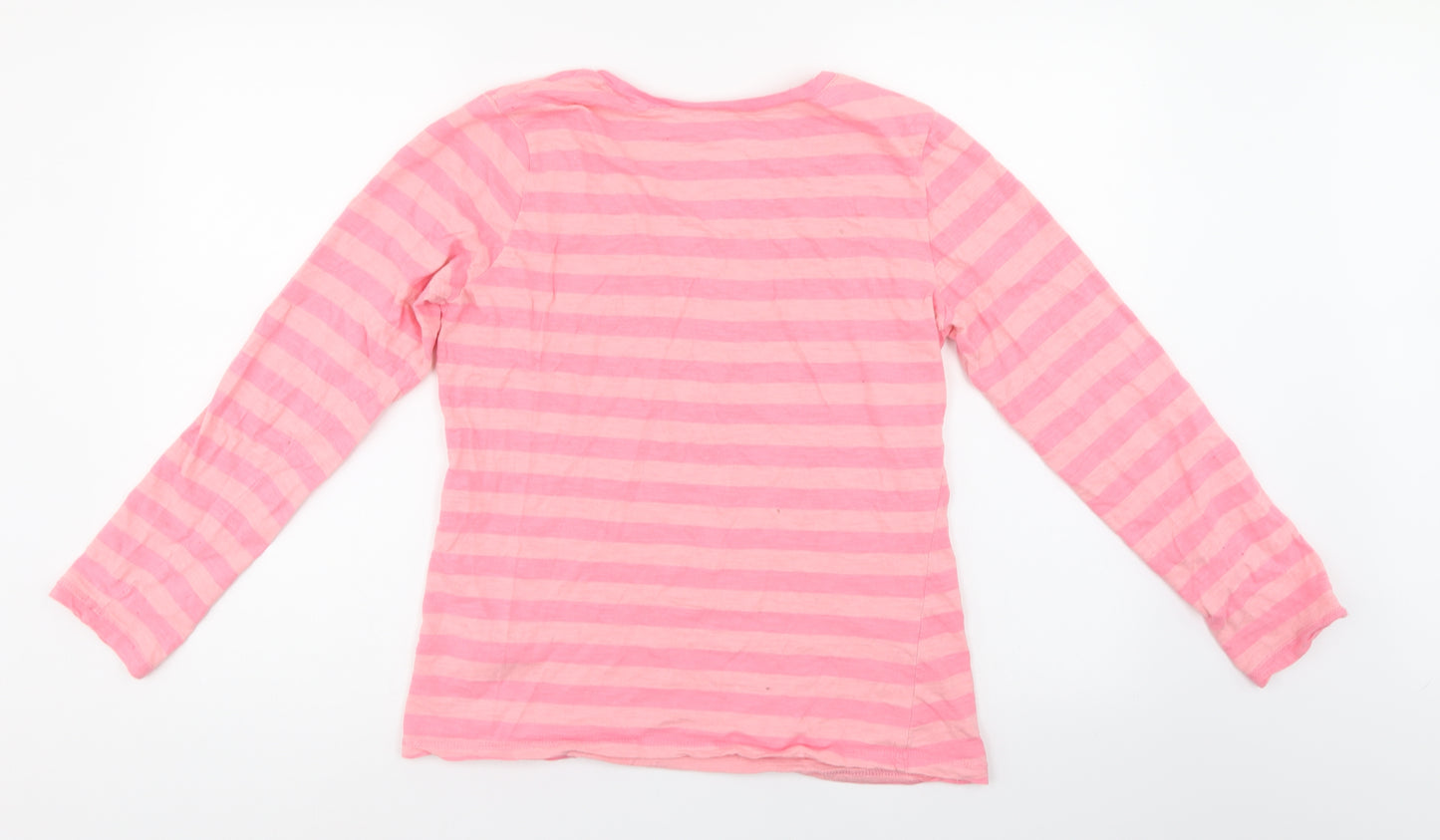 Disney Womens Pink Striped   Pyjama Top Size M