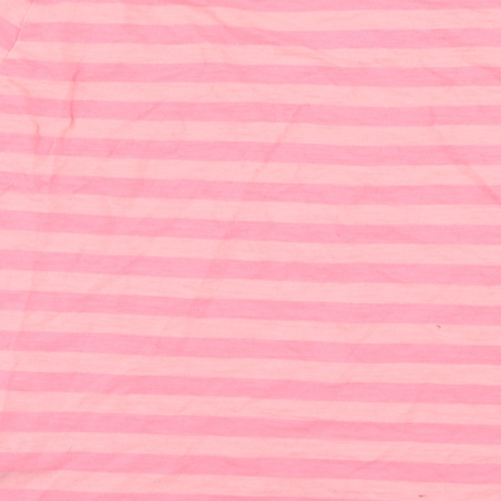 Disney Womens Pink Striped   Pyjama Top Size M