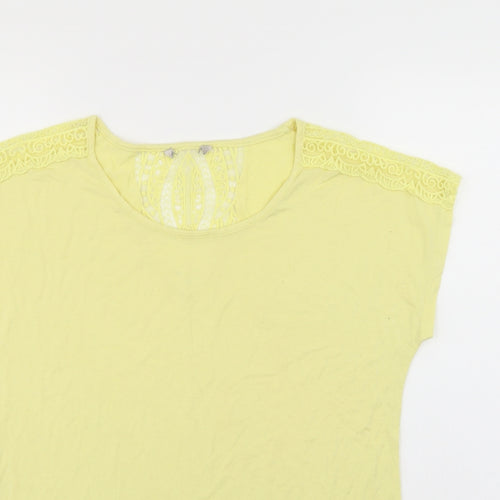 Preworn Womens Yellow   Basic T-Shirt Size 10