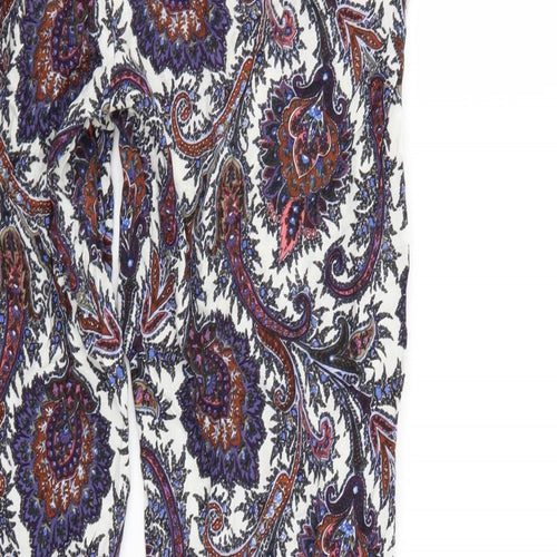 Select Womens Multicoloured Paisley  Trousers  Size 10 L27 in