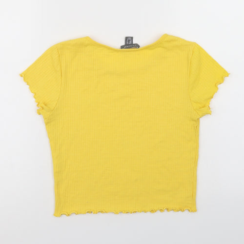 Primark Womens Yellow   Basic T-Shirt Size 10