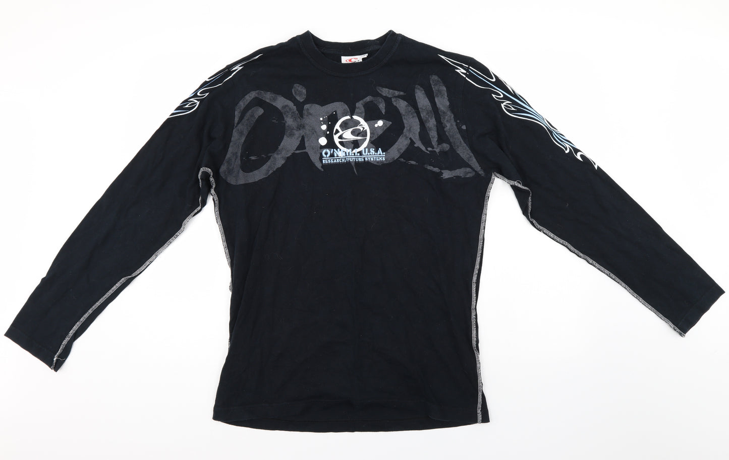 O neil Mens Black   Henley Sweatshirt Size L