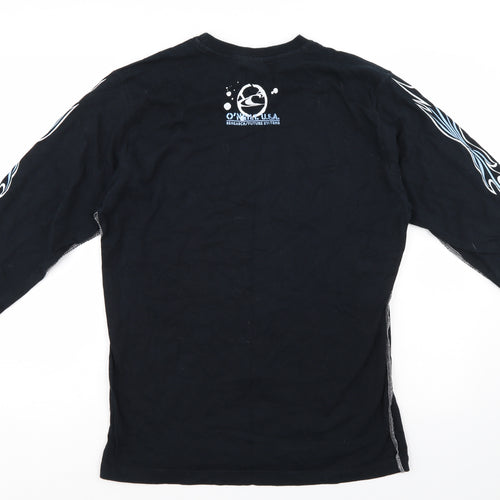 O neil Mens Black   Henley Sweatshirt Size L