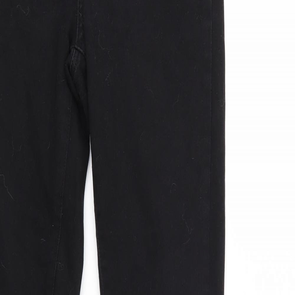 Denim & Co. Womens Black  Denim Tapered Jeans Size 8 L30 in