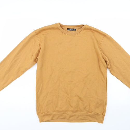 Boohoo Womens Gold   Pullover Sweatshirt Size M