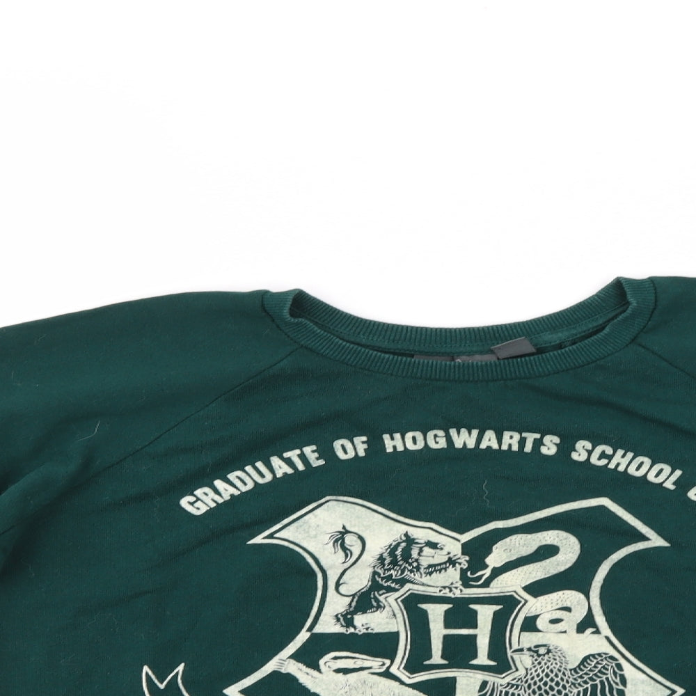 Harry Potter Womens Green   Pullover Sweatshirt Size 8