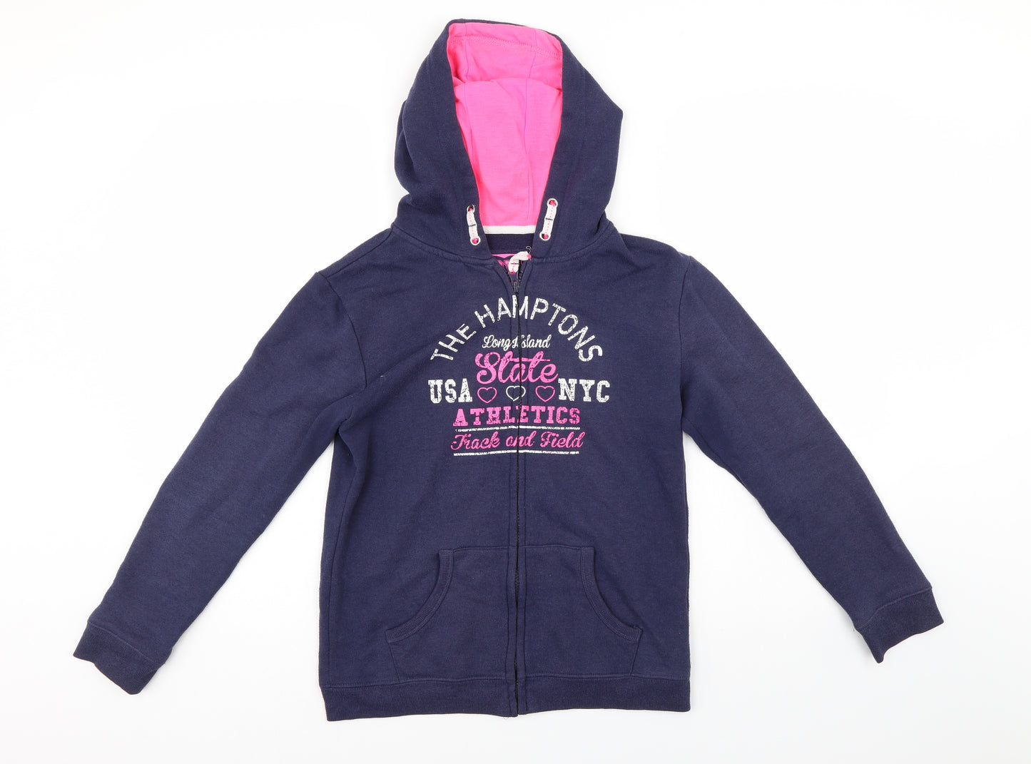 YD Girls Blue   Full Zip Hoodie Size 12-13 Years