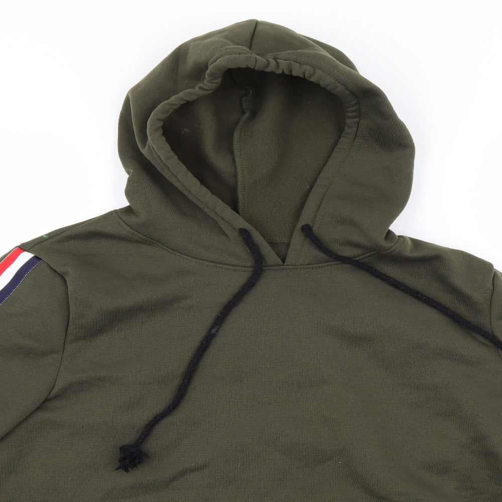 Preworn Womens Green   Pullover Hoodie Size L  - Cropped