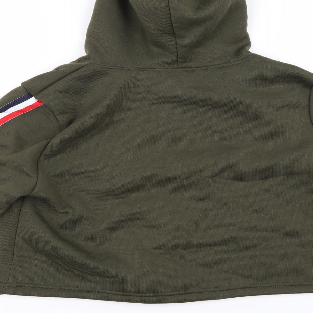 Preworn Womens Green   Pullover Hoodie Size L  - Cropped