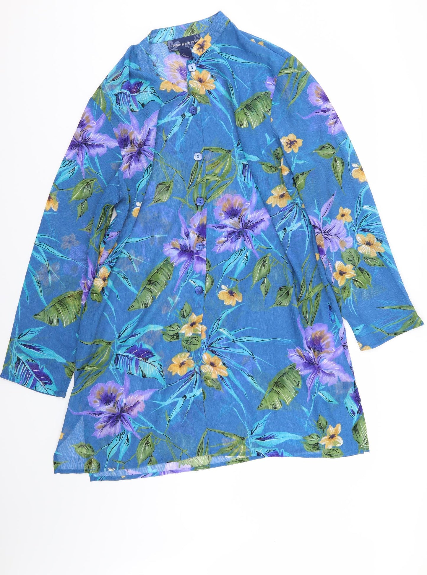Susan Graver Womens Multicoloured Floral  Jumper Dress  Size L