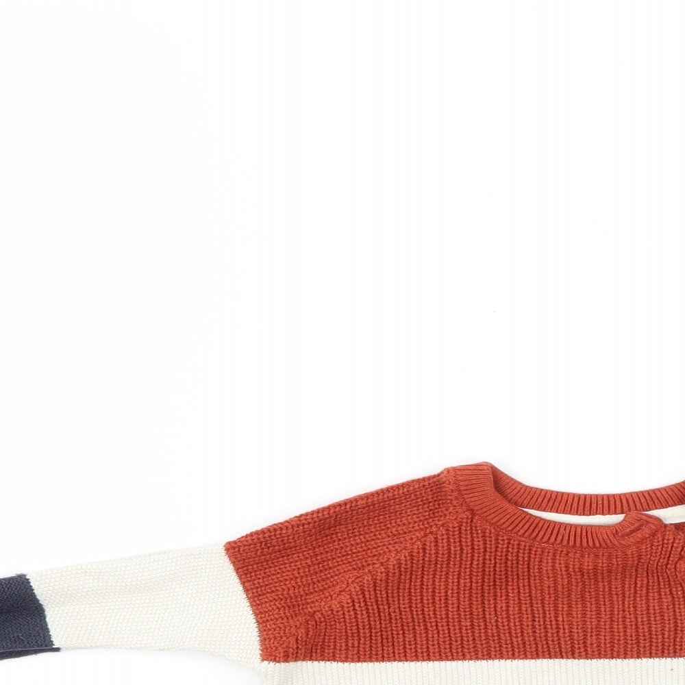 F&F Boys Multicoloured Striped  Pullover Jumper Size 3-6 Months