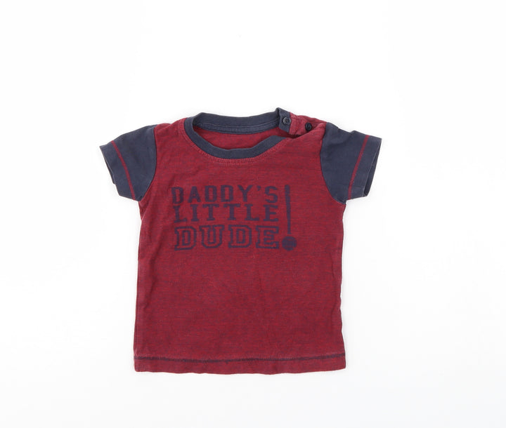 Preworn Boys Multicoloured   Basic T-Shirt Size 6-9 Months