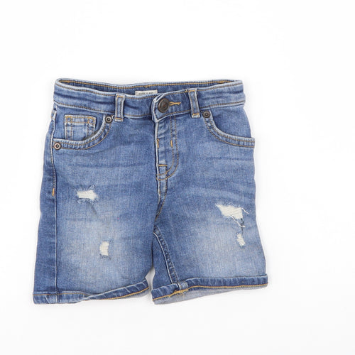 River Island Boys Blue  Denim Cropped Jeans Size 9 Months  - Shorts/Distressed