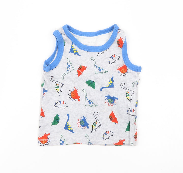 Primark Boys Grey   Basic T-Shirt Size 9-12 Months