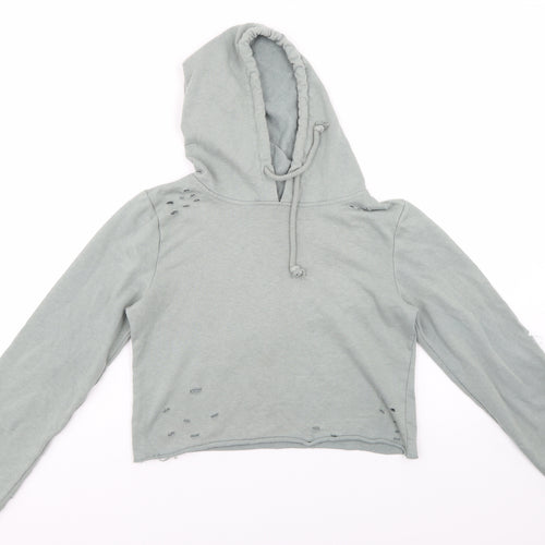 Atmosphere Womens Green   Pullover Hoodie Size 6  - distressed