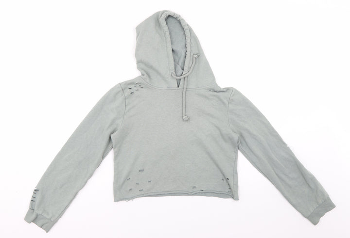 Atmosphere Womens Green   Pullover Hoodie Size 6  - distressed