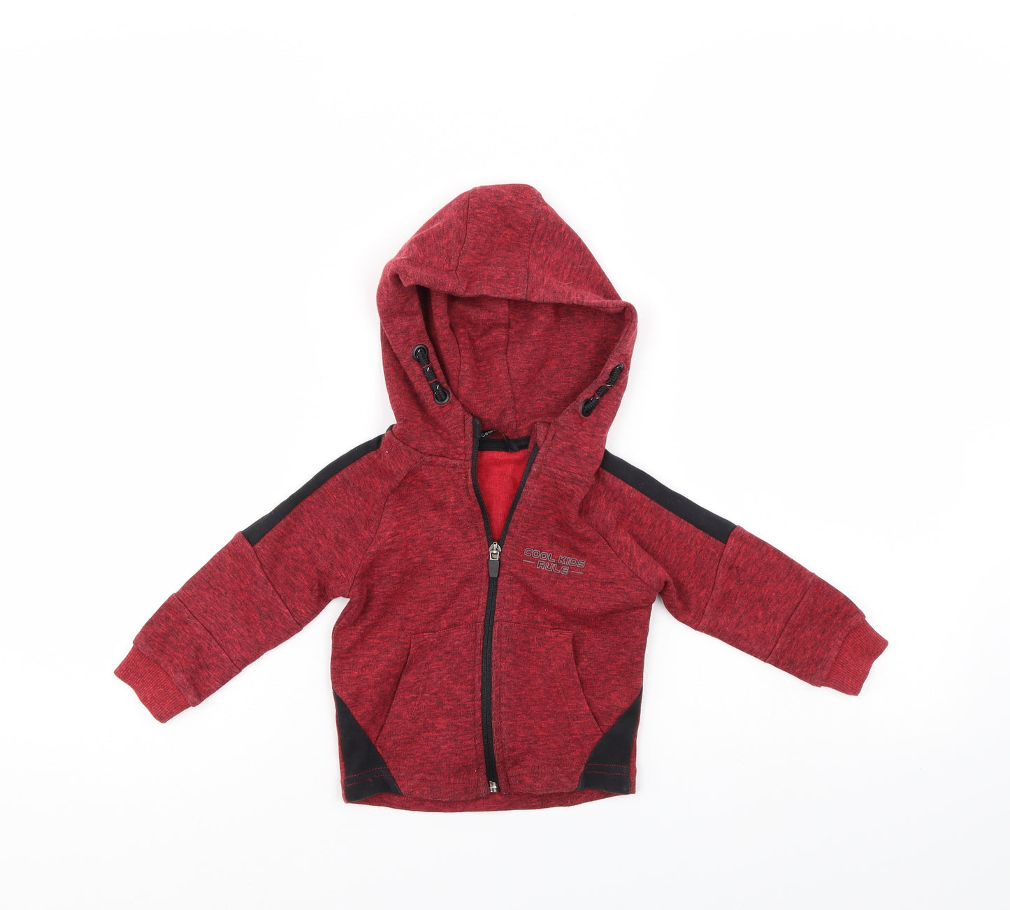 George Boys Red   Full Zip Jumper Size 12-18 Months