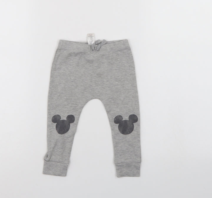 George Girls Grey   Track Pants Trousers Size 9-12 Months