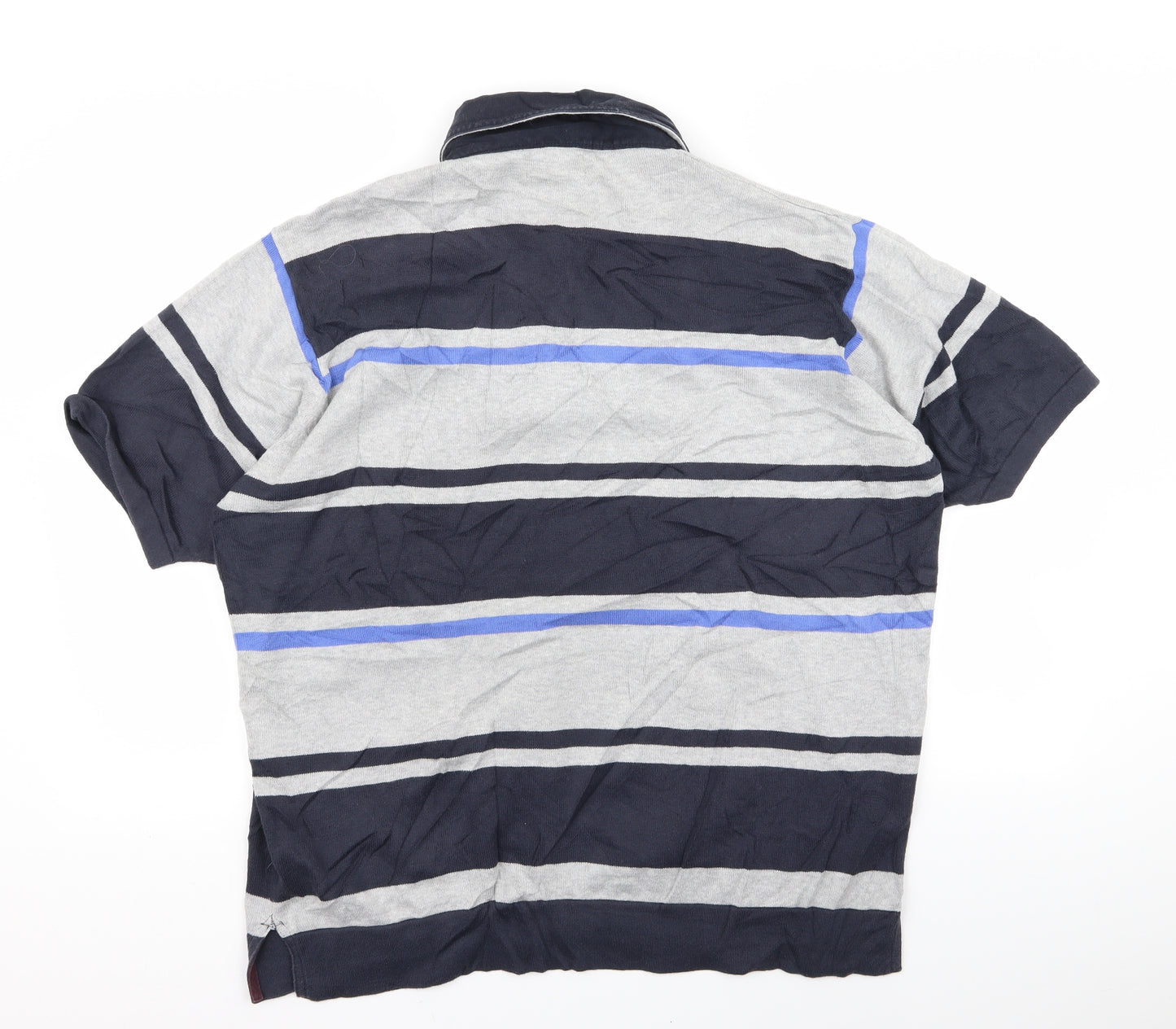 Blue Harbour Womens Grey Striped  Basic Polo Size M