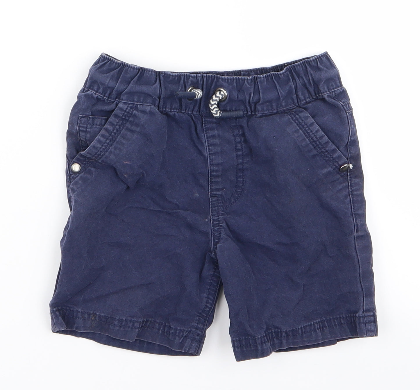 F&F Boys Blue  Ramie Cargo Shorts Size 3 Years