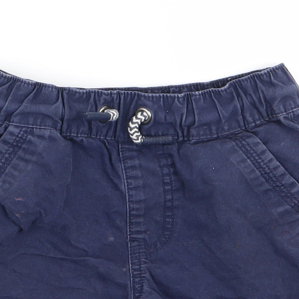 F&F Boys Blue  Ramie Cargo Shorts Size 3 Years