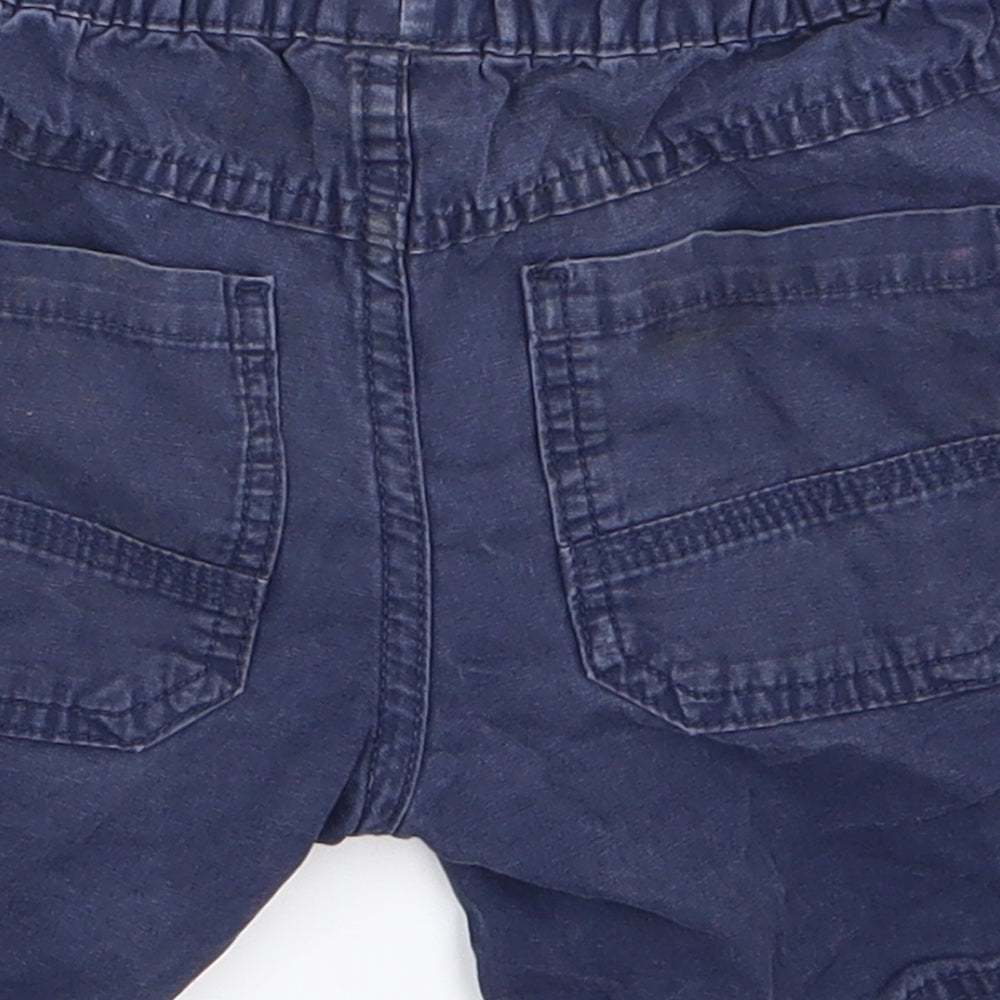 F&F Boys Blue  Ramie Cargo Shorts Size 3 Years