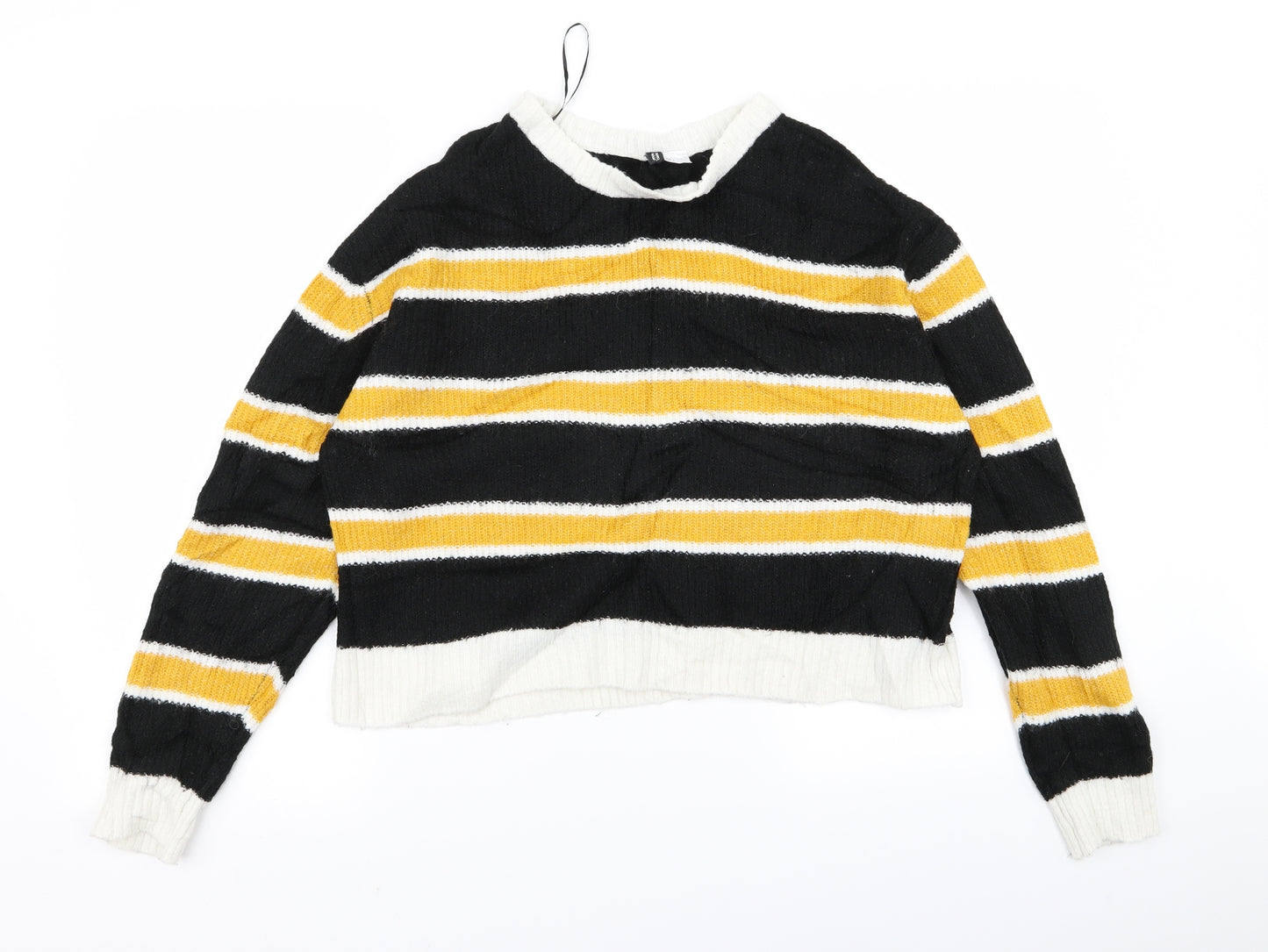 Divided Womens Yellow   Pullover Jumper Size S