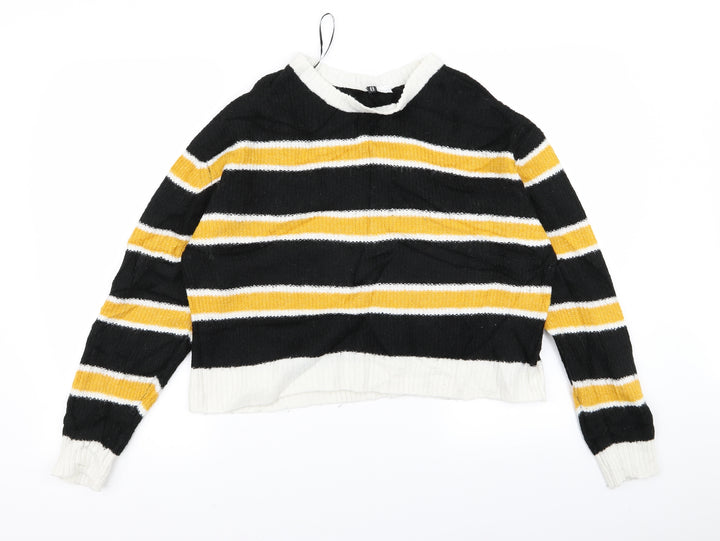 Divided Womens Yellow   Pullover Jumper Size S