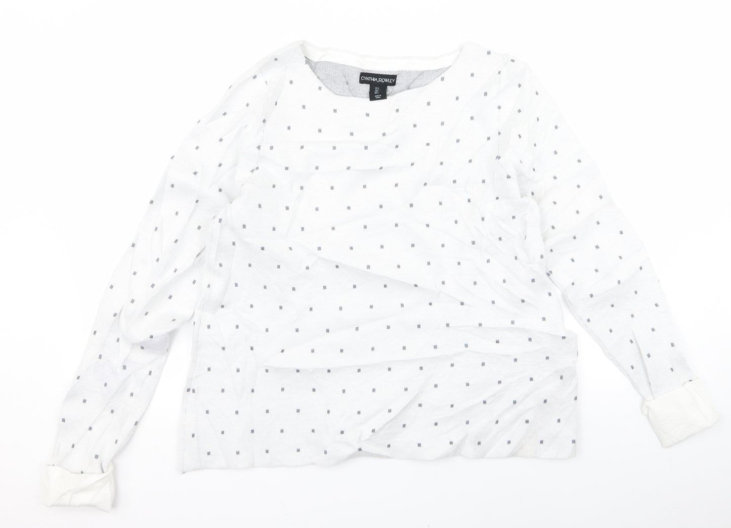 Cynthia Rowley Womens White   Pullover Jumper Size M