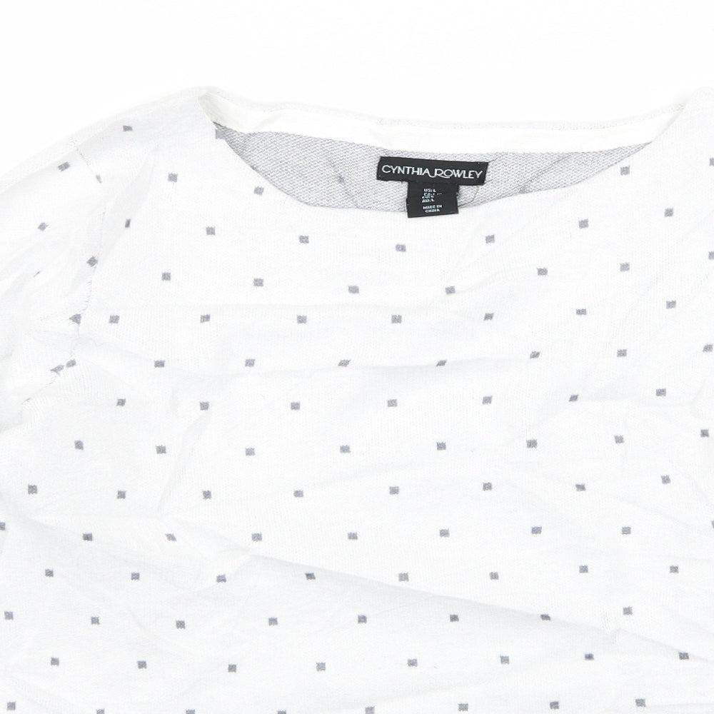 Cynthia Rowley Womens White   Pullover Jumper Size M