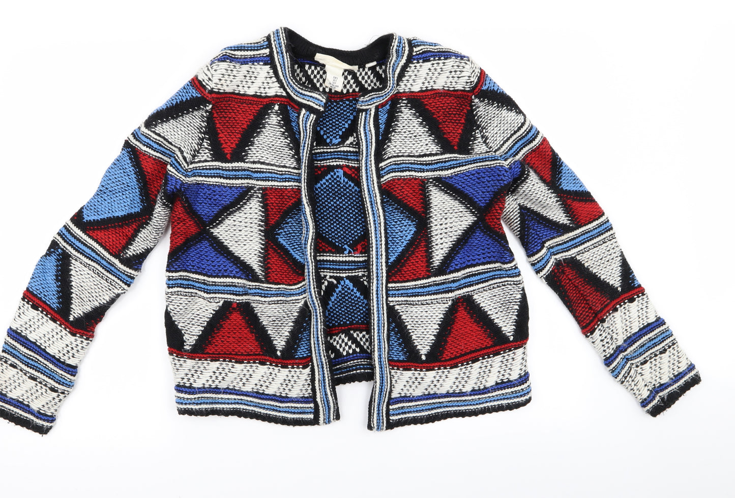 logg Womens Multicoloured Geometric  Cardigan Jumper Size S