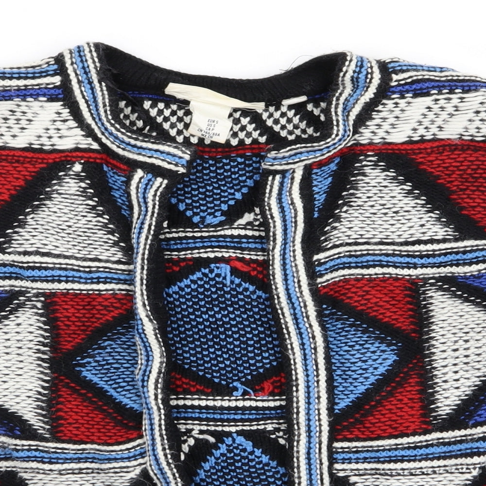 logg Womens Multicoloured Geometric  Cardigan Jumper Size S